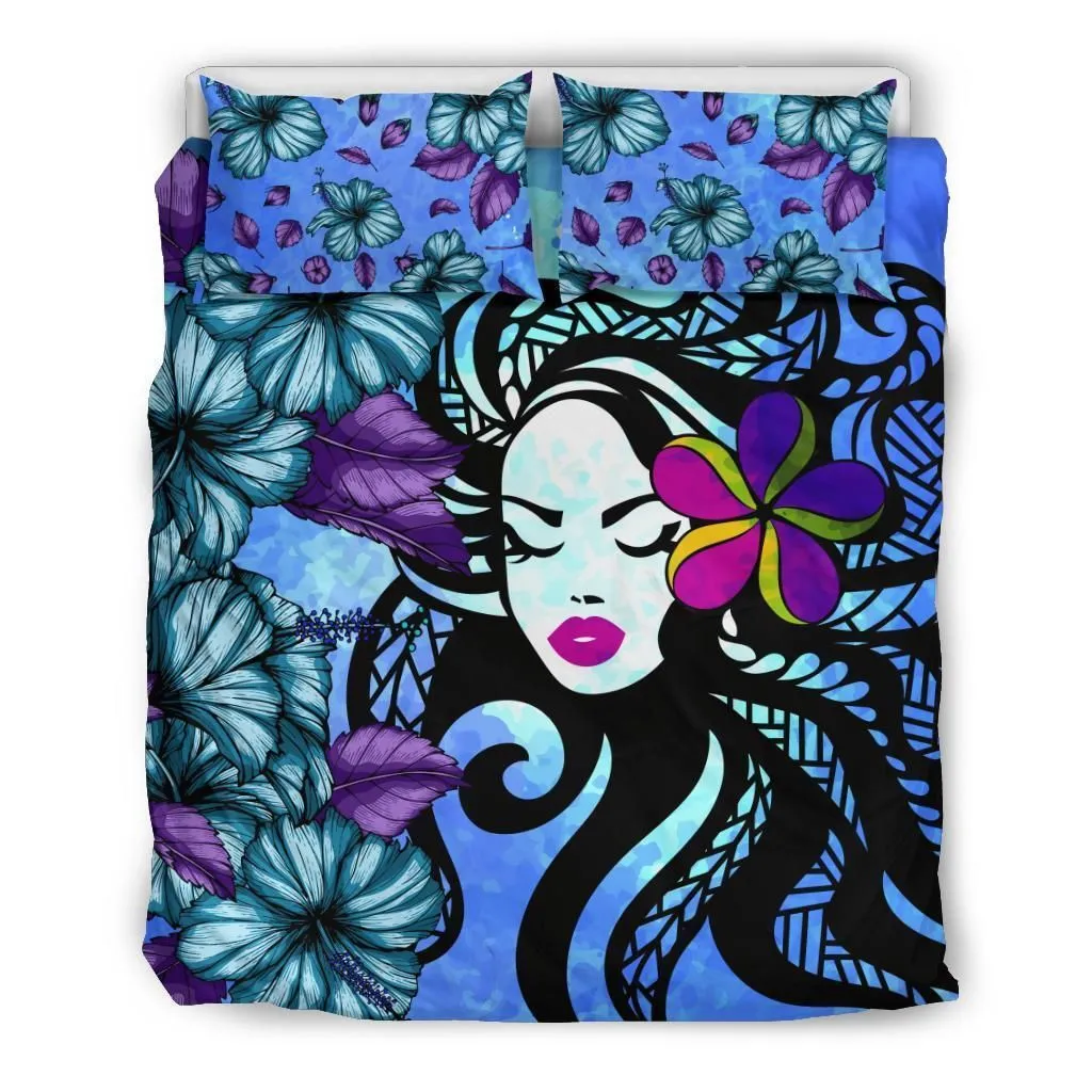Hawaiian Hibiscus Polynesian Hula Girl Bedding Set Ah Jg Dhc1712583Dd