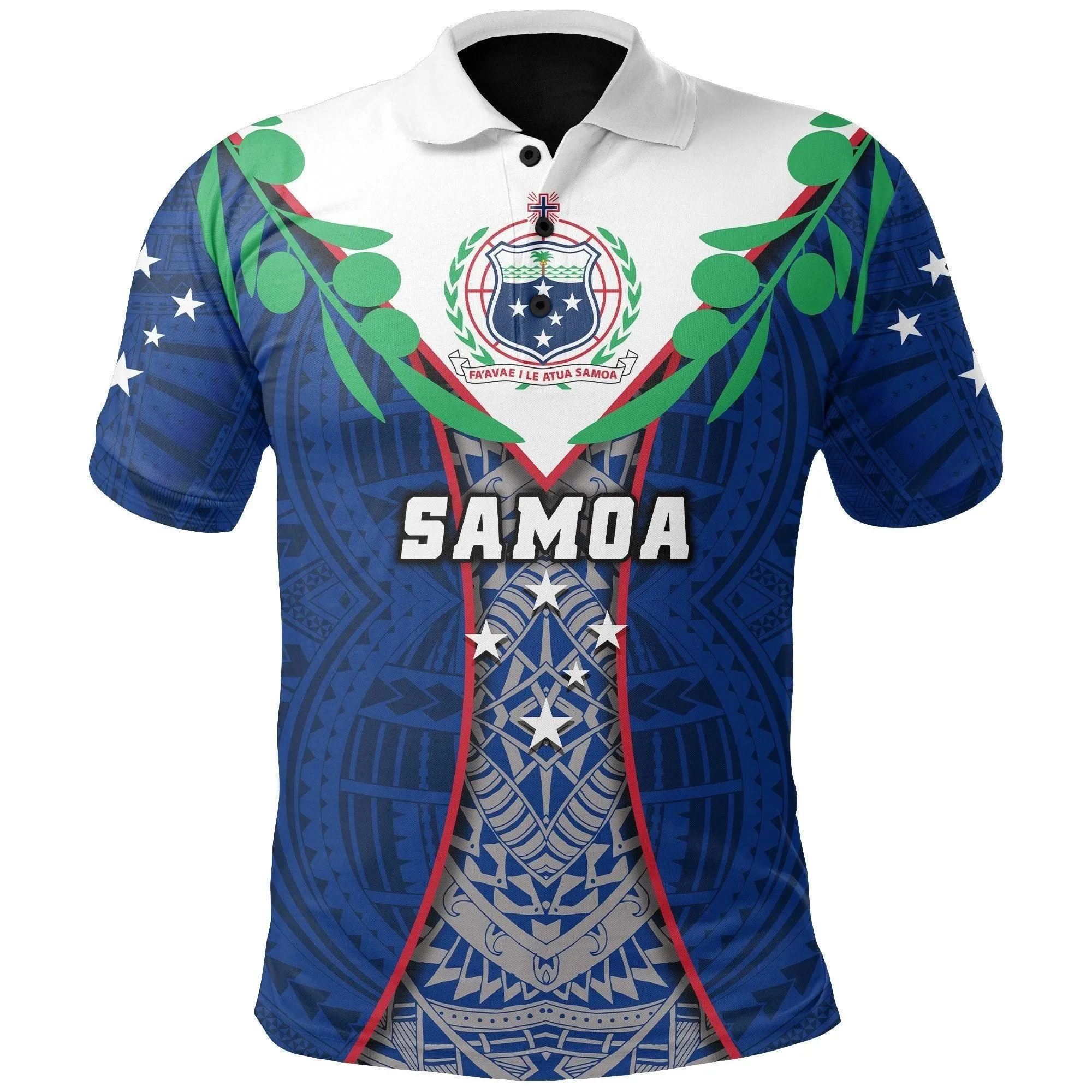 (Custom Personalised) American Samoa Rugby Polo Shirt Style Gown