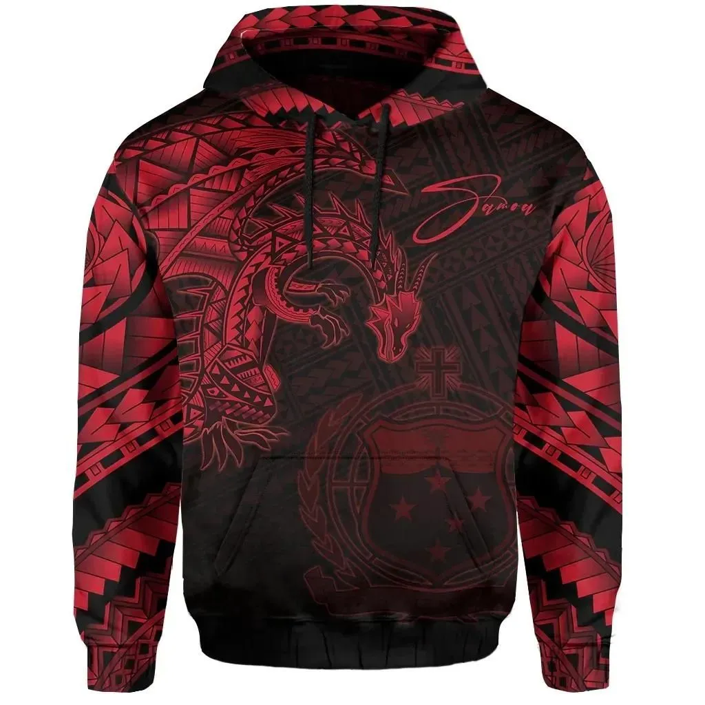 Samoa Hoodie Samoan Dragon Polynesian Tattoo TH5