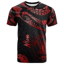 Niue Polynesian T-Shirt - Poly Tattoo Red Version