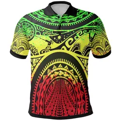 Polynesian Polo Shirt - Polynesian Patterns Maui Tattoo (Reggae)