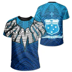 Alohawaii T-Shirt - Tee Samoa Polynesian Coat Of Arm - J4