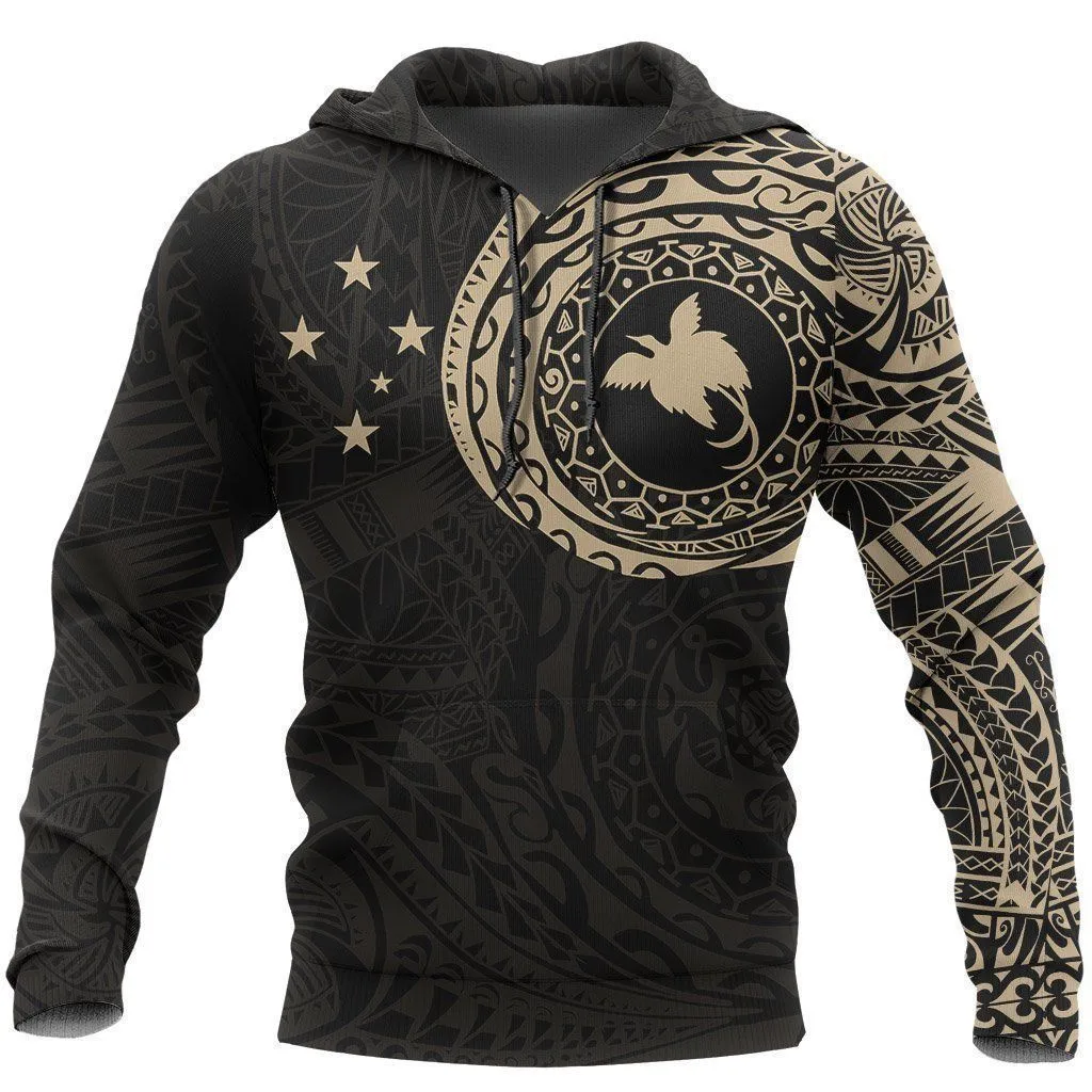 Papua New Guinea In My Heart Tattoo Style Pullover Unisex Hoodie Bt14
