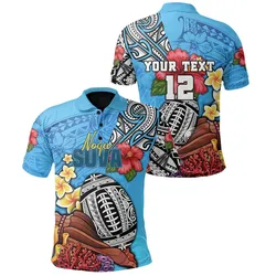 (Custom Personalised) Suva Fiji Rugby Polo Shirt Polynesian Ocean Style