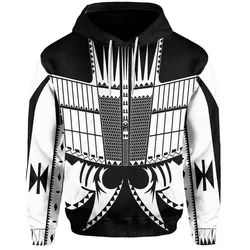Warrior Yap Tattoo All Over Hoodie White