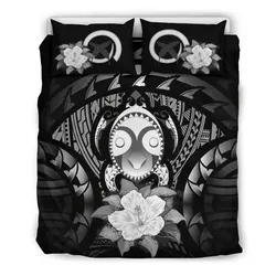 Vanuatu Gray Hibiscus Bedding Set A02