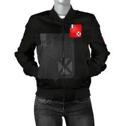 Wallis and Futuna Womens Bomber Jacket