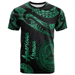 American Samoa Polynesian T-Shirt - Poly Tattoo Green Version
