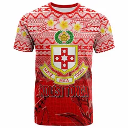 Tonga Custom Personalised T-Shirt - Kolisi Tonga With Tropical Flowers LT10