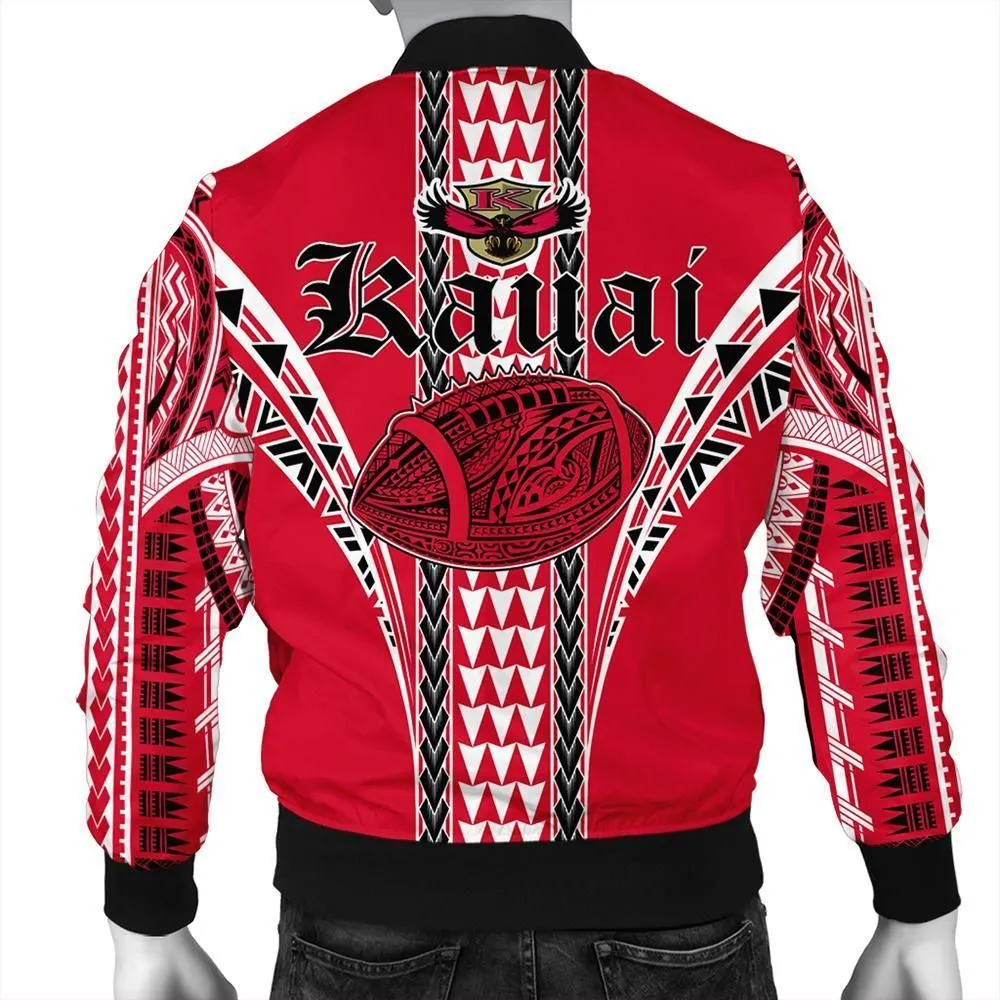 Hawaii Bomber Jacket - Kauai High Football Jersey Bomber Jacket - AH