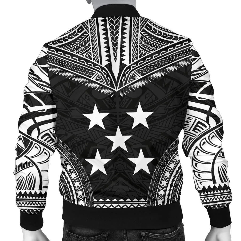 Gambier Islands Polynesian Chief Men's Bomber Jacket - Black Version - Bn10