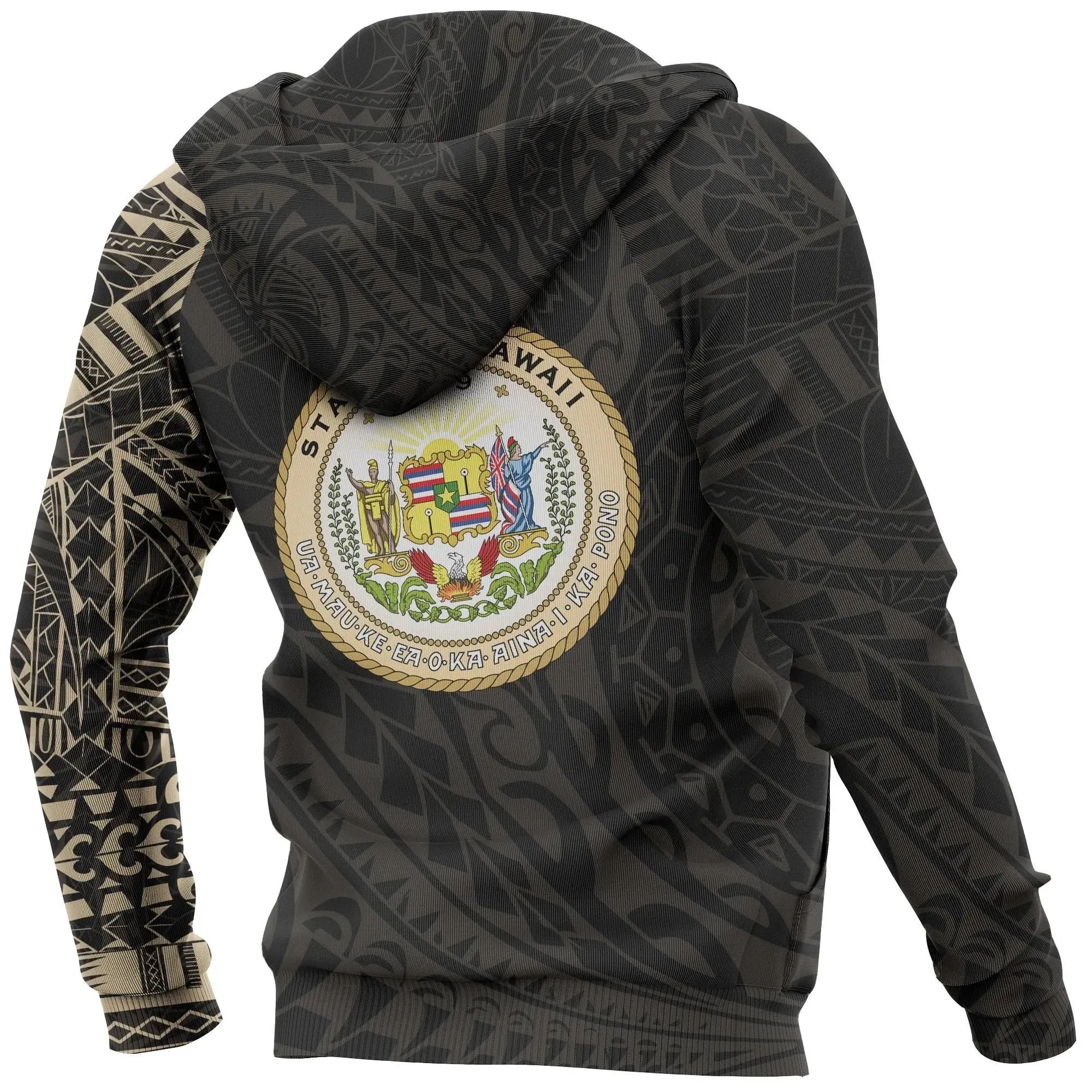 Alohawaii Clothing - Hoodie Hawaii Turtle Polynesian Tattoo Coat Of Arms All Over Print A7