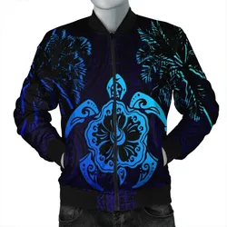 Alohawaii Jacket - Hawaiian Turtle Hibiscus Coconut Tree Polynesian Bomber Jacket AH - J0R