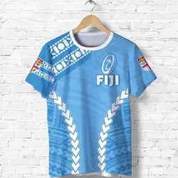 Fiji Rugby T Shirt Fresh Version Blue