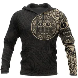 Polynesian Hoodie - Polynesian Tribal Sun Tattoo Style
