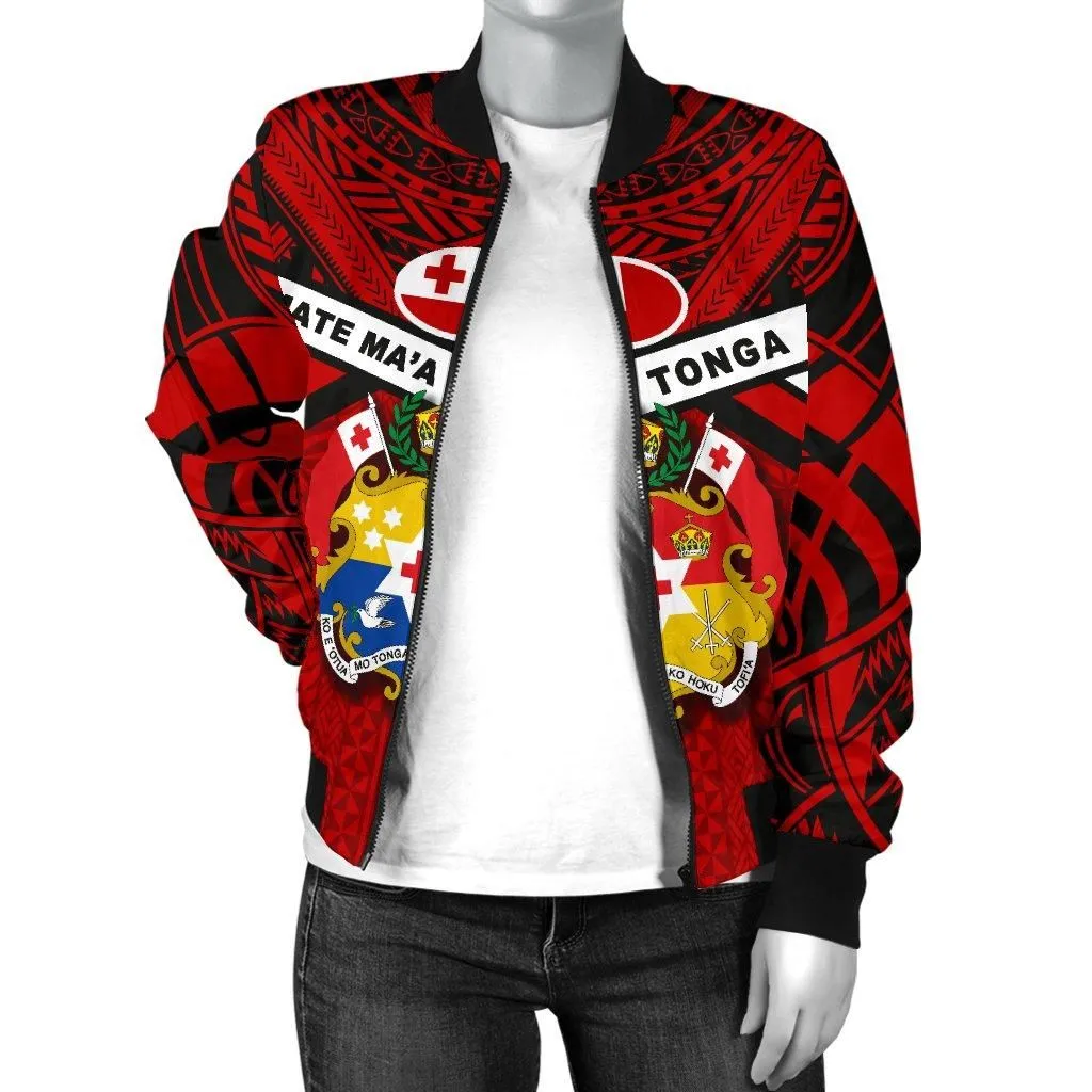 Tonga Rugby Women Bomber Jacket - Mate Maa Tonga