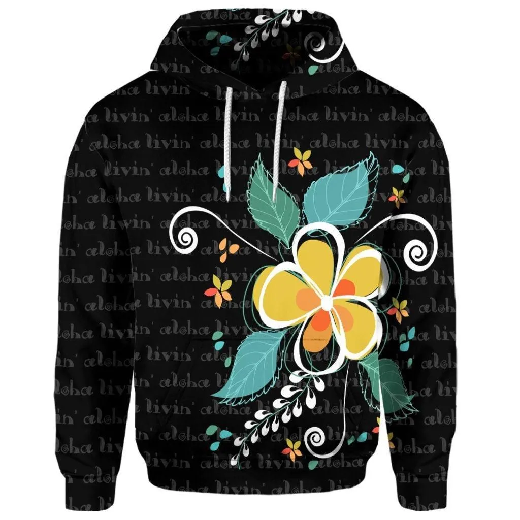 (Personalised) Hawaiian Aloha Plumeria Polynesian Hoodie - AH - AH