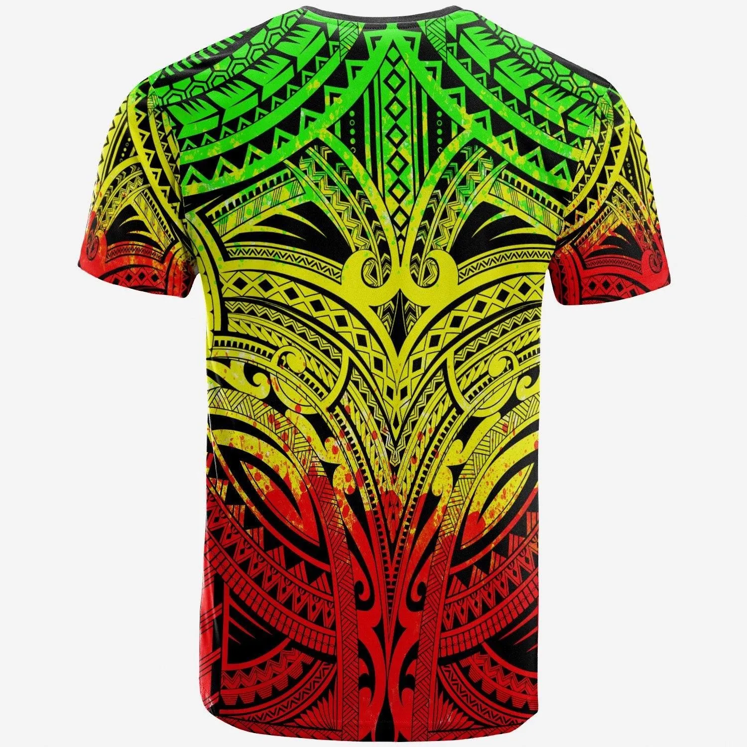 Samoa Premium T-Shirt - Samoa Coat Of Arms Polynesian Tattoo (Reggae)
