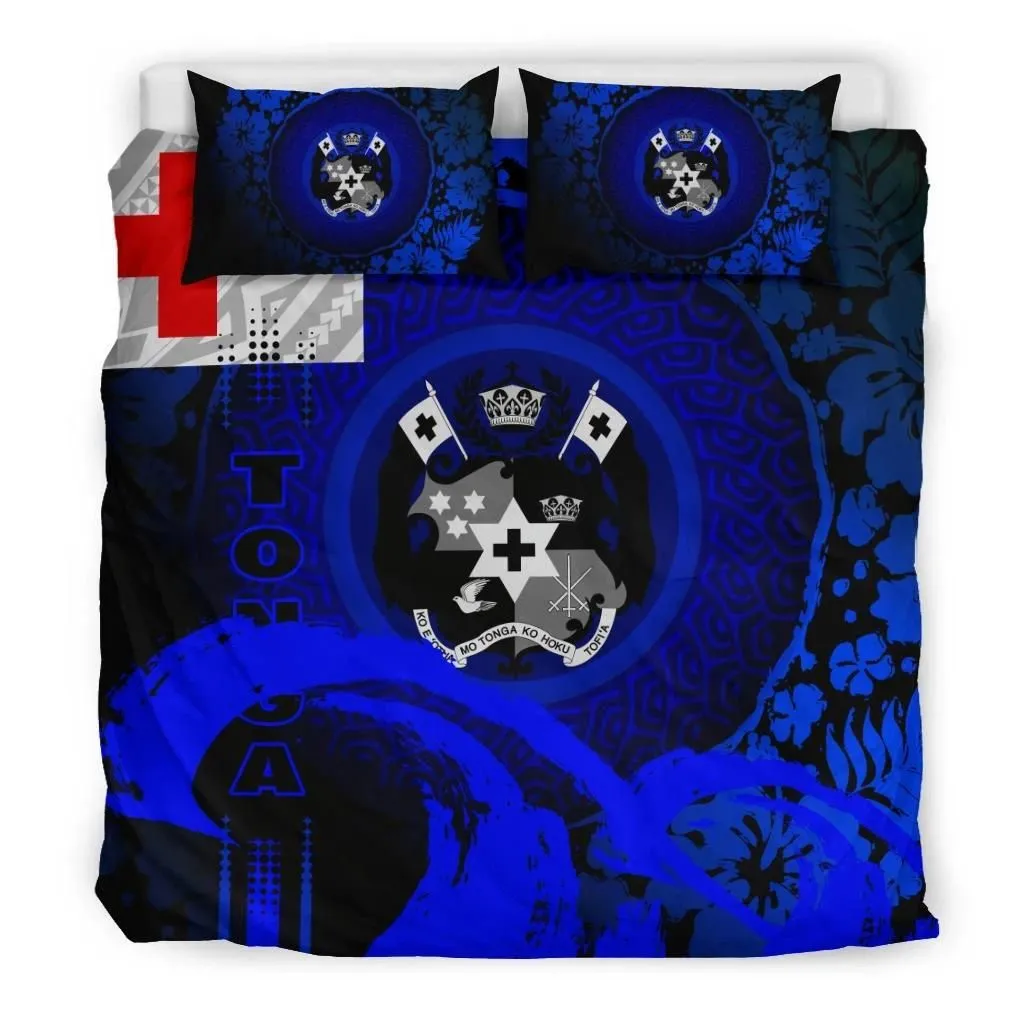Tonga Bedding Set - Hibiscus And Wave Blue K7