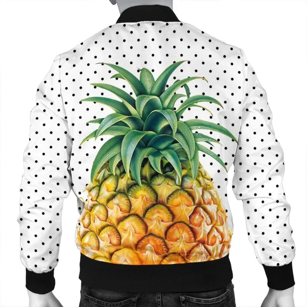 Alohawaii Jacket - Hawaiian Pineapple Polka Dots Background Polynesian Bomber Jacket - AH - JR