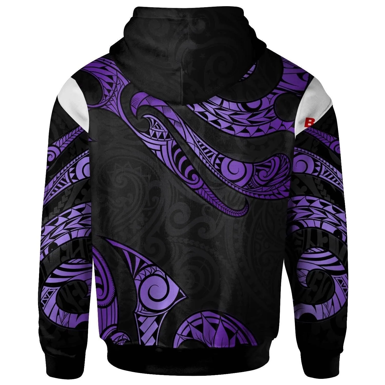 Tokelau Polynesian Custom Personalised Hoodie - Poly Tattoo Purple Version