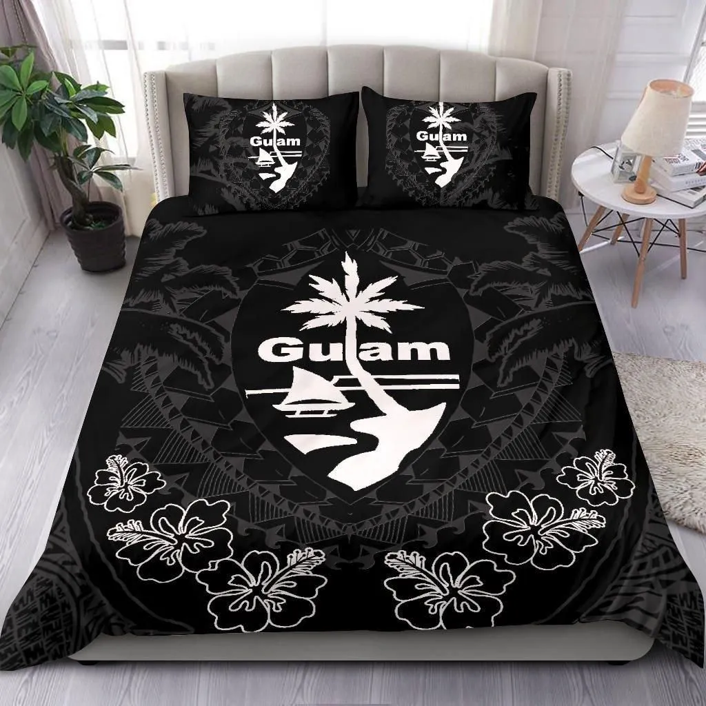 Alohawaii Bedding Set - Cover and Pillow Cases Polynesian Tattoo Guam Seal Hibiscus K5