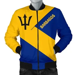 Barbados Men's Bomber Jacket - Barbados Flag Style -BN25
