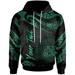 Hawaii Kanaka Maoli Polynesian Custom Personalised Hoodie - Poly Tattoo Green Version