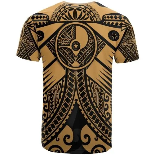 Yap Custom Personalised T shirt - Gold Seal with Polynesian Tattoo