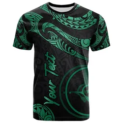 Yap Micronesia Custom Personalised T-Shirt - Poly Tattoo Green Version