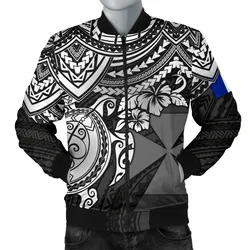 FamilyGater Jacket - Bomber Jacket Wallis and Futuna Polynesian - White Turtle - BN1518