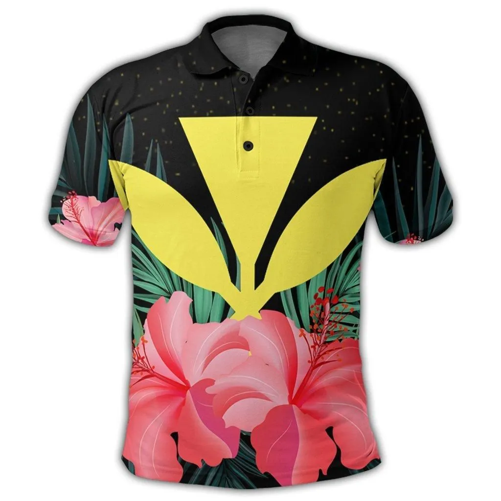 Hawaii Kanaka Tropical Hibiscus Polo Shirt - AH