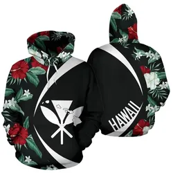 Kanaka Tropical Hibiscus Garden Mystery Hoodie - Circle Style