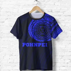 Pohnpei In My Heart Tattoo Style Special T-Shirt Blue A7