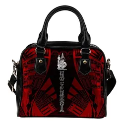 New Caledonia Shoulder Handbag - Polynesian Tattoo Red