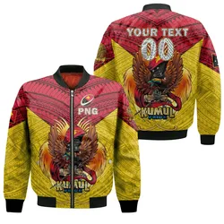(Custom Personalised) Papua New Guinea Rugby Kumul Pride Bomber Jacket - LT2