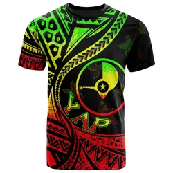 Yap State T-Shirt - Plumeria Flowers Reggage Version