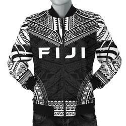 FamilyGaterJacket - Bomber Jacket Fiji Polynesian Chief - Black Version - Bn10