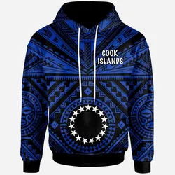 Cook Island Hoodie - Seal With Polynesian Tattoo Style ( Blue)