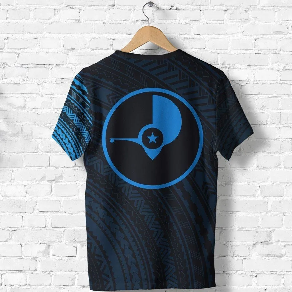 Yap T shirt - Yap Flag Polynesian Tattoo Style Special - Blue