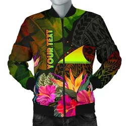 FamilyGater Jacket - Bomber Jacket Tokelau Polynesian Personalised - Hibiscus and Banana Leaves - BN15