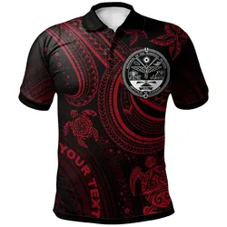 Marshall Islands Custom Personalised Polo Shirt - Coat Of Arm with Red Turtle