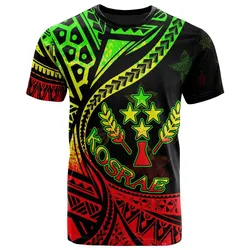 Kosrae State T-Shirt - Plumeria Flowers Reggage Version