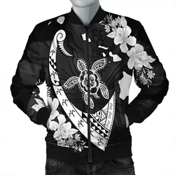 Alohawaii Jacket - Hawaiian Map Hibiscus Turtle Fish Hook Polynesian Bomber Jacket - AH - J5R