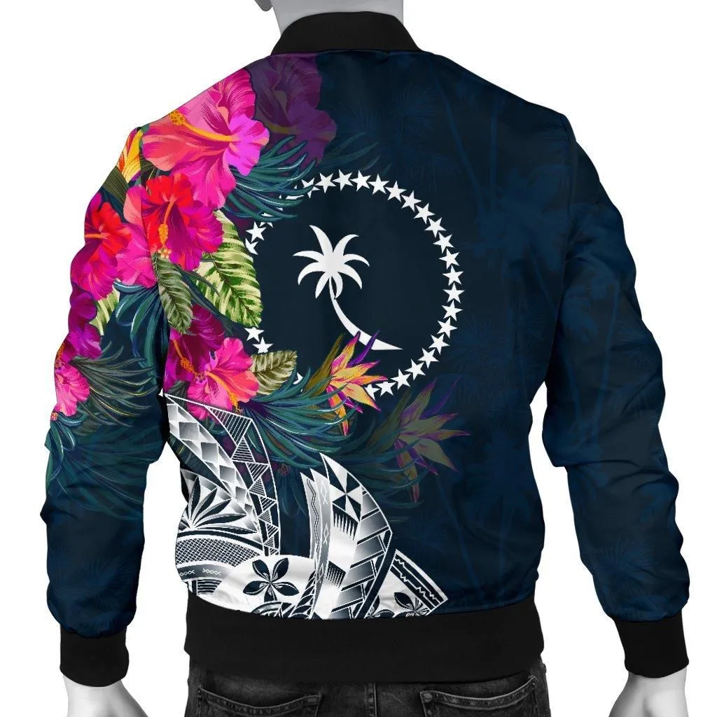 Chuuk Custom Personalised Mens Bomber Jacket - Summer Vibes