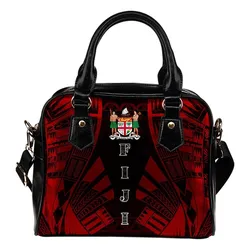 Fiji Shoulder Handbag - Polynesian Tattoo Red