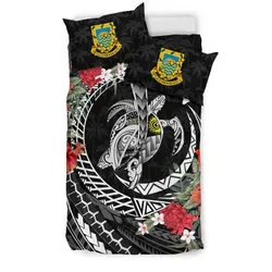 FamilyGater Bedding Set - Cover and Pillow Cases Tuvalu - Polynesia Map Turtle Hibiscus A24
