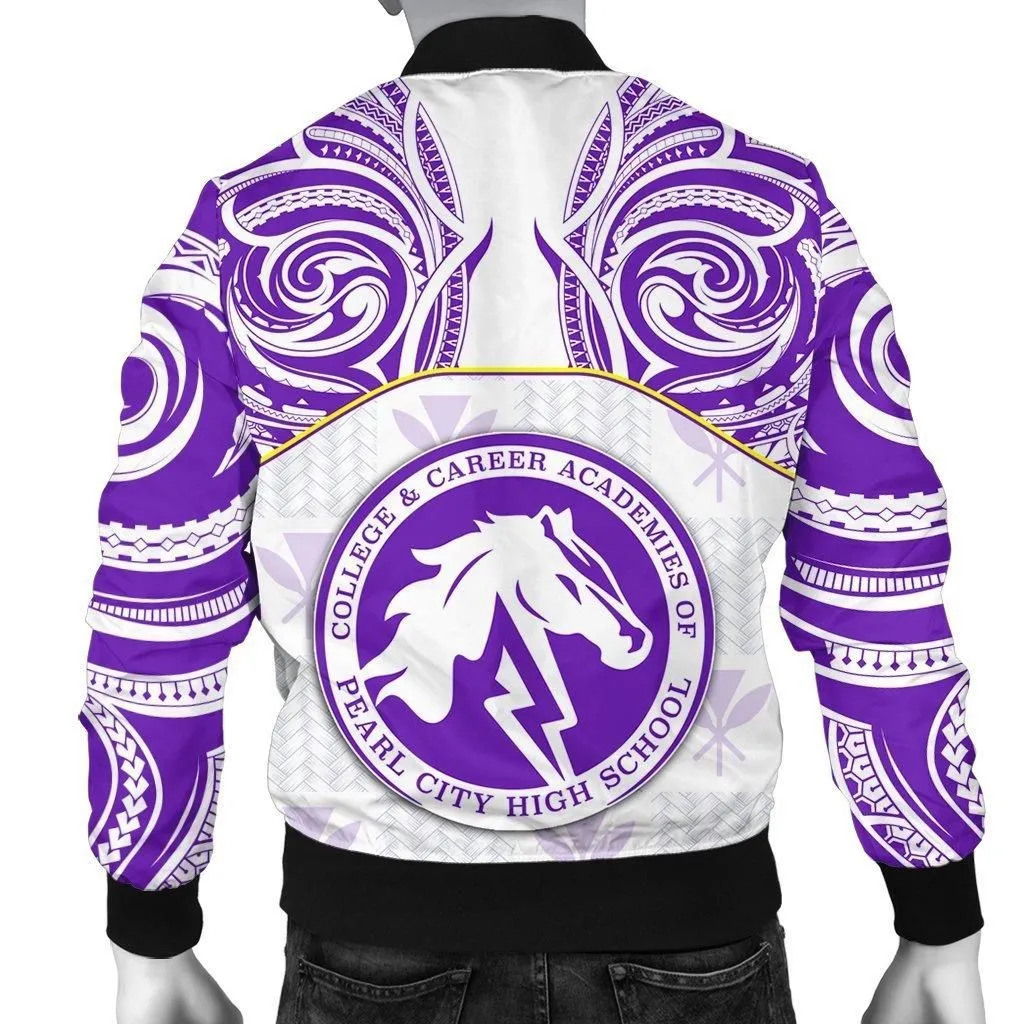 Hawaii Mens Bomber Jacket Kanaka Pearl City High School Mens Bomber Jacket Demodern Style
