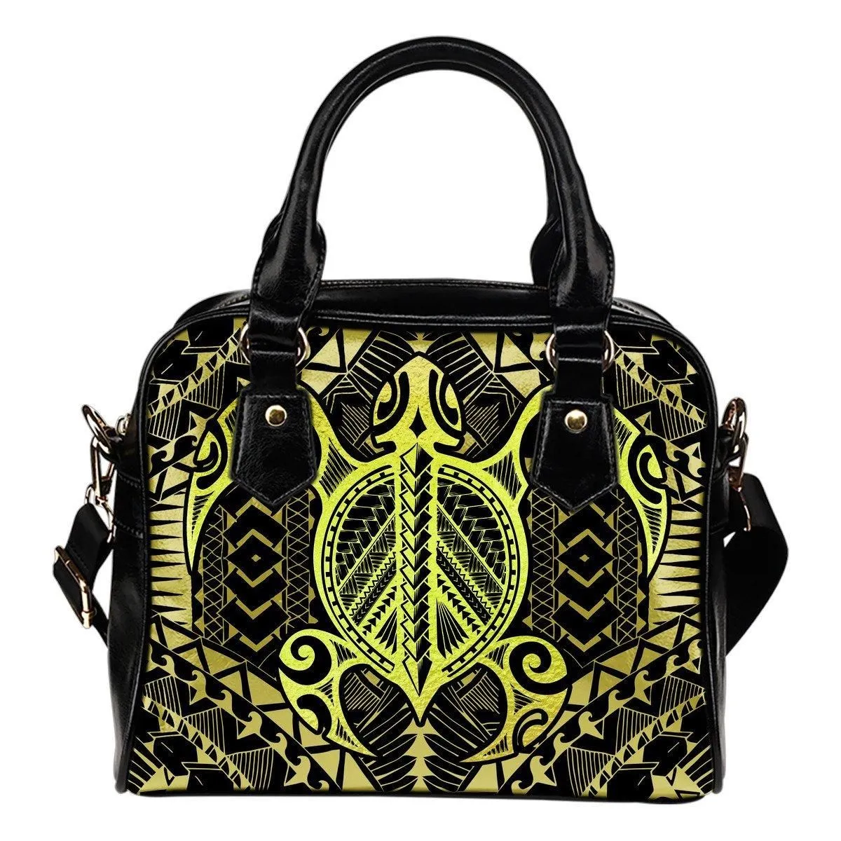 Polynesian Turtle Shoulder Handbag (Gold) A6