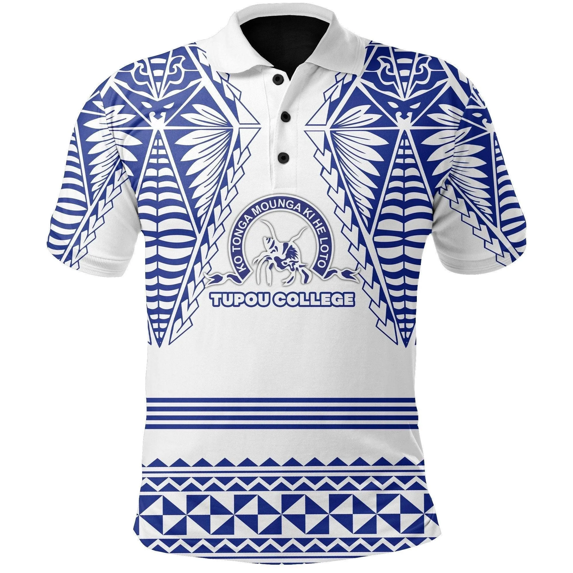 (Custom Personalised) Kolisi Ko Tupou College Tonga Polo Shirt Polynesian Tattoo Special